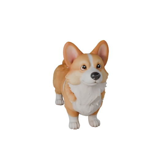 Cartoon Corgi Hund 3D Modell - Stilisierte Asset für Animation | PBR