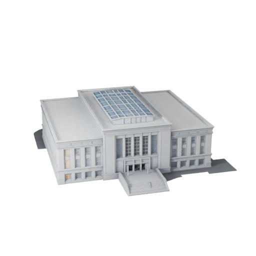 Printable Convention Center STL 3D Model - Scale Asset