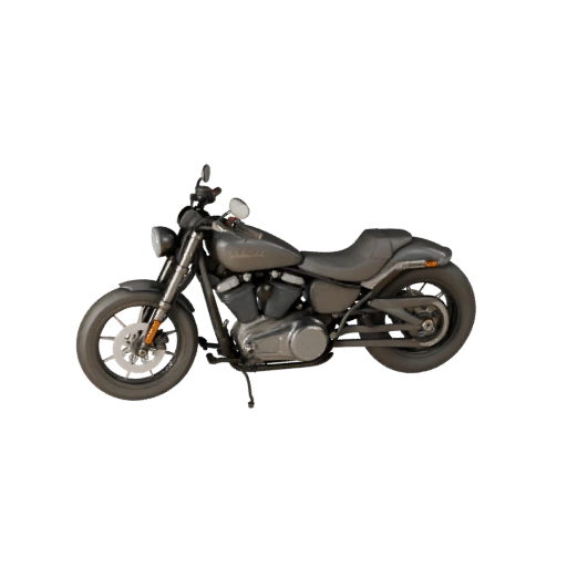 Motocicleta Crucero Inspirada en Harley 3D para Unreal