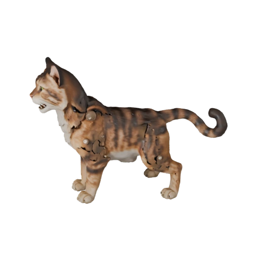 Modèle 3D de Chat Ragdoll pour Blender - Asset PBR avec Textures