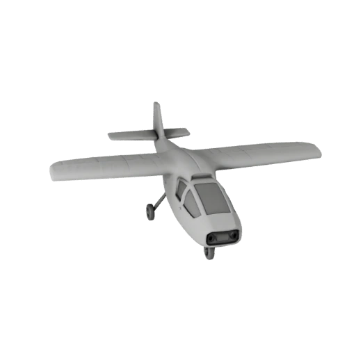 Printable Fixed Wing Drone STL 3D Model - Display