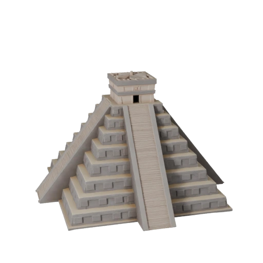 Low Poly Chichen Itza Pyramid 3D Model for Games & VR