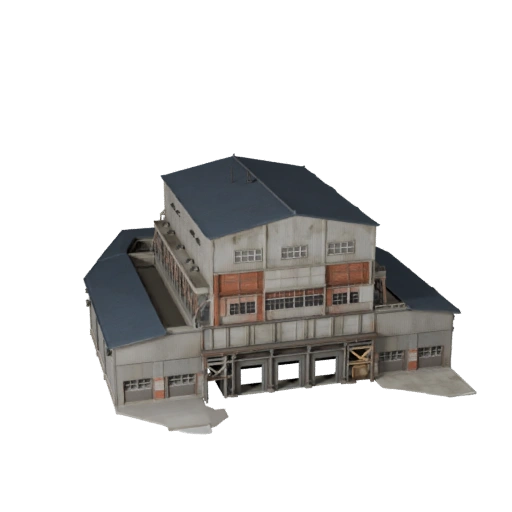 Moinho de Aço Modelo 3D para Unity - Ativo de Jogo para Arquitetura
