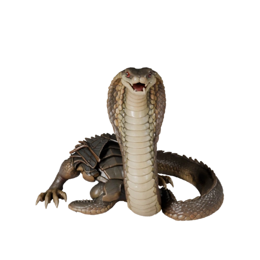 Modèle 3D réaliste de Cobra Royal - Asset PBR Riggué pour Jeux