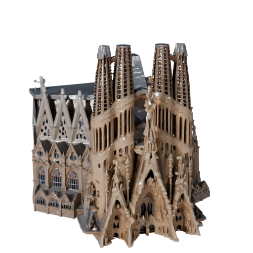 Low Poly Sagrada Familia 3D Model for Realtime Game Asset