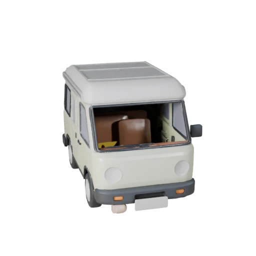 Modèle STL Imprimable de Camping-car - Présentation Collectionnable (Legacy)