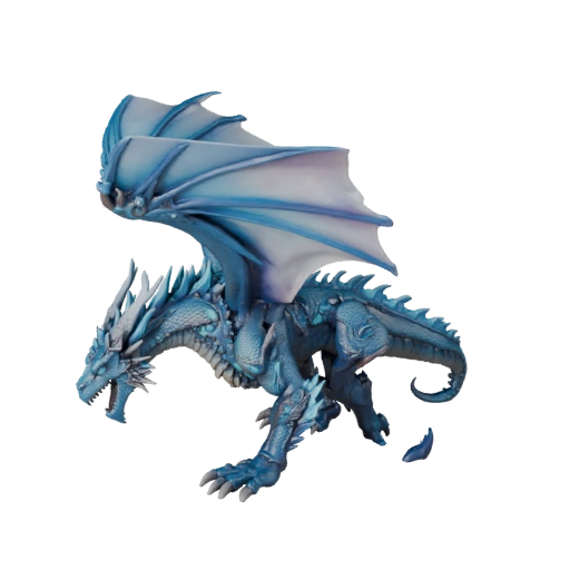 Eisdrache 3D-Modell für Blender - PBR-Asset mit Texturen | PBR