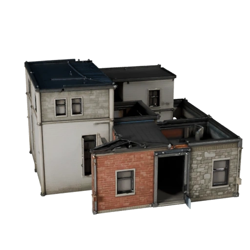 Kit Modular de Vila de Alta Poligonalidade 3D para Archviz