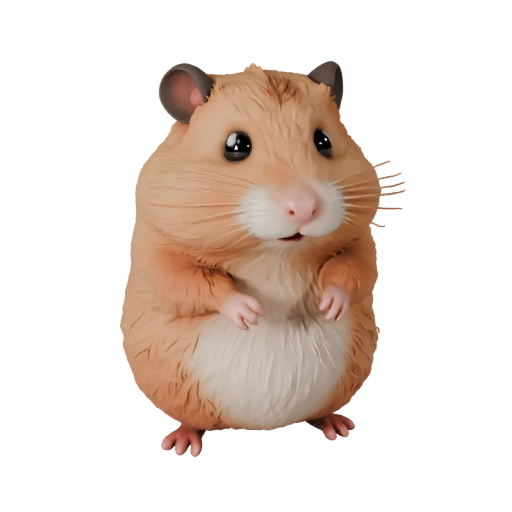 Modèle 3D de Hamster Dessin Animé - Asset Stylisé pour Animation | PBR