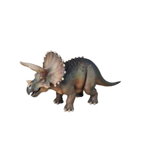 Modelo 3D de Triceratops de Caricatura - Activo Estilizado para Animación