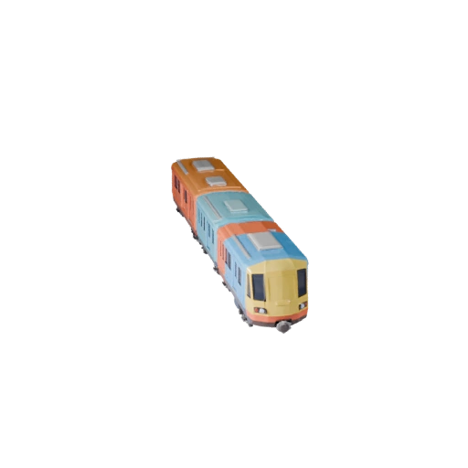 Cartoon Futuristic Monorail 3D Model - Stylized Game