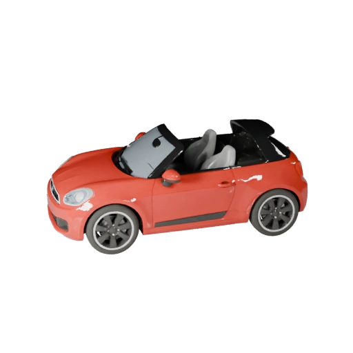Modèle 3D de Voiture Convertible Dessin Animé pour Jeux Stylisés Actif PBR