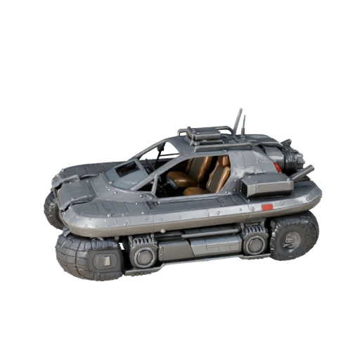Spielbereites Rettungshovercraft 3D-Modell für Echtzeitspiele