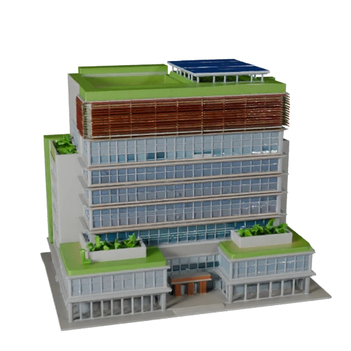 Modèle 3D de Bureau Durable Low Poly pour Jeux et RV