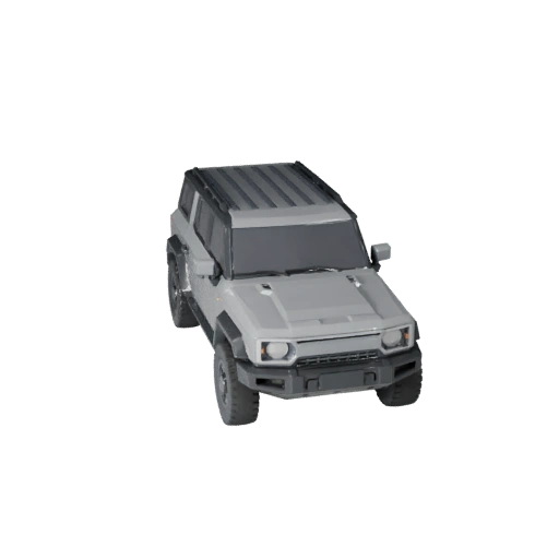 Low Poly Crossover SUV 3D Modell für Unity & Unreal