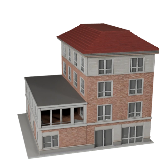 Modelo 3D de Casa Pré-fabricada para Unity - Ativo de Jogo para Arquitetura