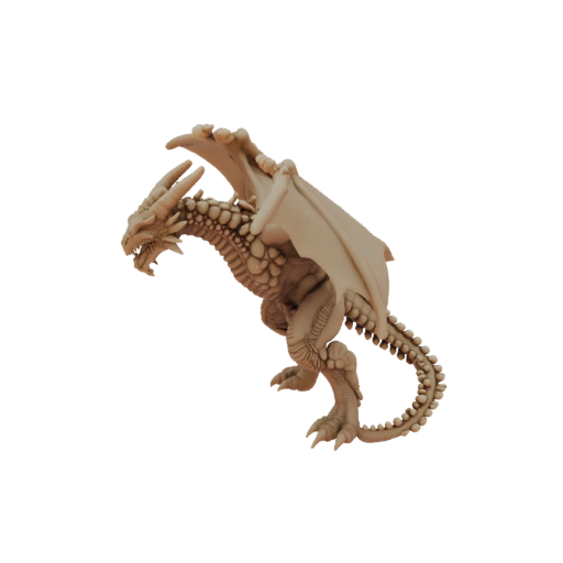 Miniatura STL de Dragón Jefe de Fantasía Oscura - Golpe Superior