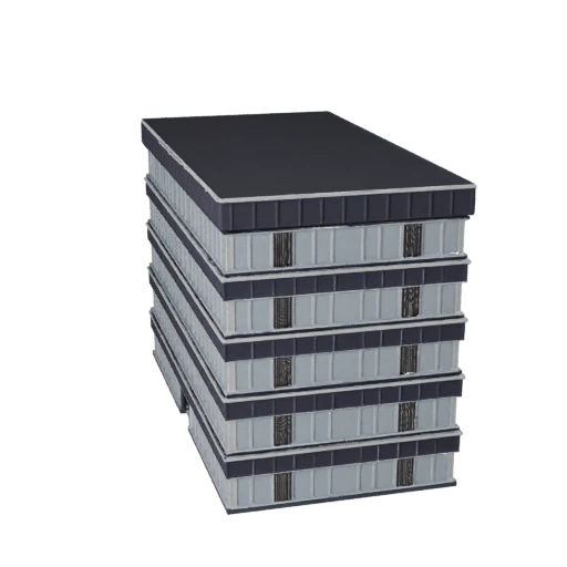 Low Poly Curtain Wall Facade 3D Model for Games & VR