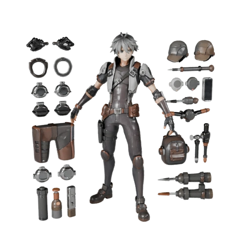 Anime Pilot Character Model - Rigged