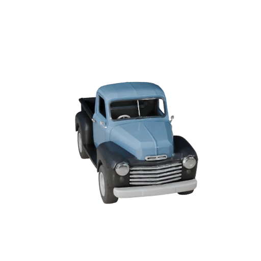 Vintage Pickup Truck 3D Model - Low Poly Game Ready PBR
