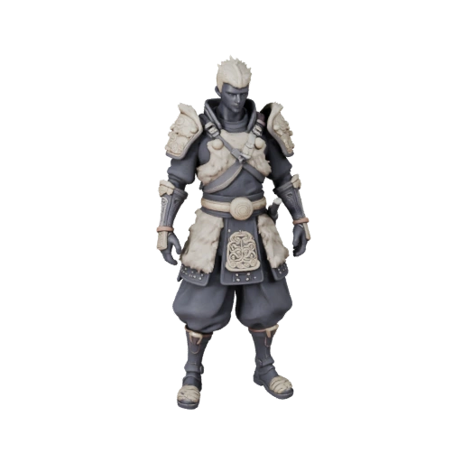 Cyberpunk Samurai Character Model - Rigged
