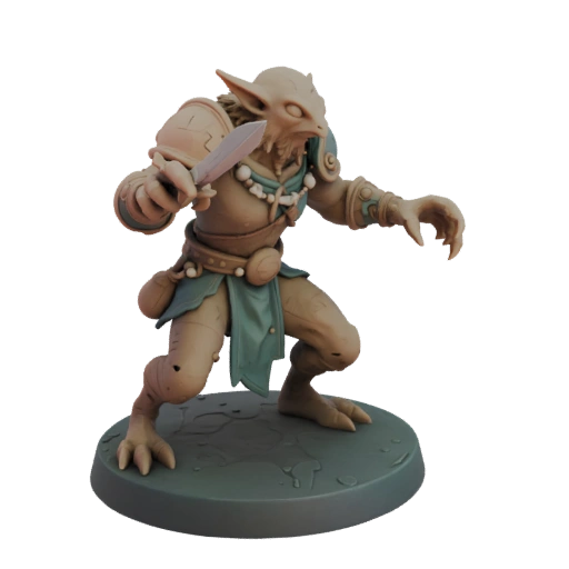Miniature STL d'Archer Gobelin Goldcrest de Fantasy - Pose Griffe