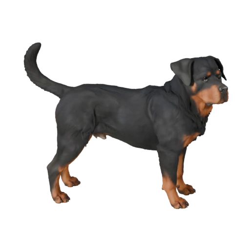 Realistic Rottweiler Dog 3D Model - Rigged PBR Asset for Games