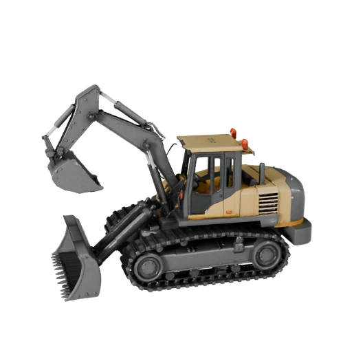 Modèle 3D de Bulldozer pour Unity - Asset de Jeu Low Poly