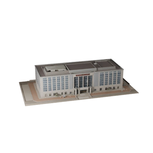 Modèle 3D de bâtiment de théâtre pour Unity - Ressource de jeu pour l'architecture