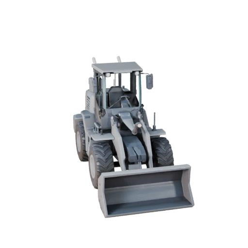 Low Poly Wheel Loader 3D Model for Unity & Unreal Games