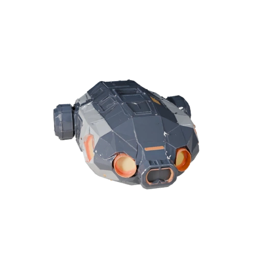 Modelo 3D de Cápsula de Tripulación Poligonal Bajo para Juegos de Unity y Unreal