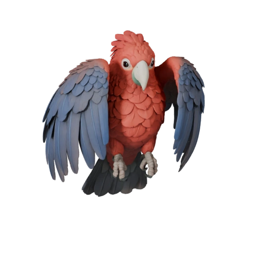 Realistic Cockatoo 3D Model - Rigged PBR Asset for Games | PBR