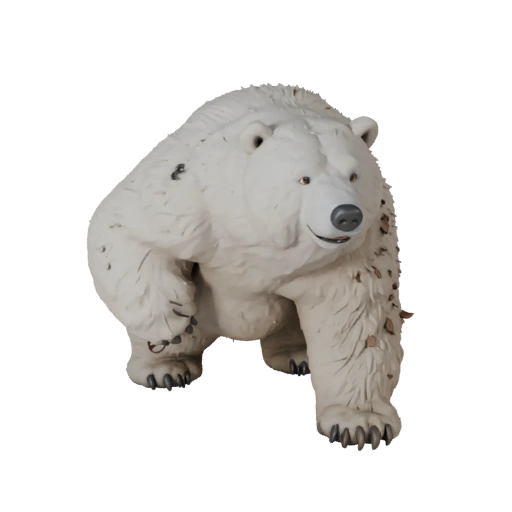 Cartoon Polar Bear 3D Model - Stylized Asset for Animation