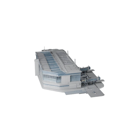 Modèle 3D STL de Terminal d'Aéroport Imprimable - Asset d'Échelle