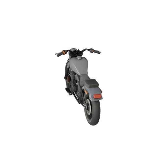 Moto Cruiser Vintage Low Poly 3D Modèle pour Unity &
