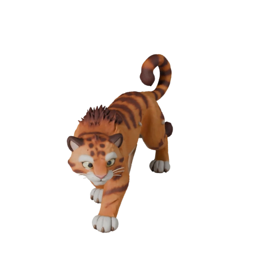 Cartoon Puma 3D Modell - Stilisierte Asset für Animation | PBR