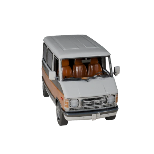 High Poly Retro Van 3D Model for Studio Renders PBR Asset