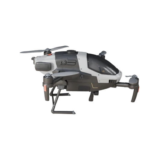 Modelo 3D de Drone Quadricóptero Pronto para Jogo para Uso em Tempo Real