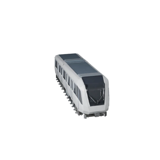Low Poly Futuristic Monorail 3D Model for Unity & Unreal