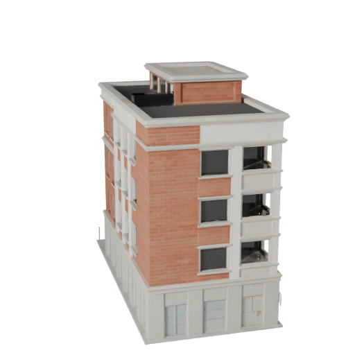 Modelo 3D de Bungalô Low Poly para Jogos em Tempo Real e VR