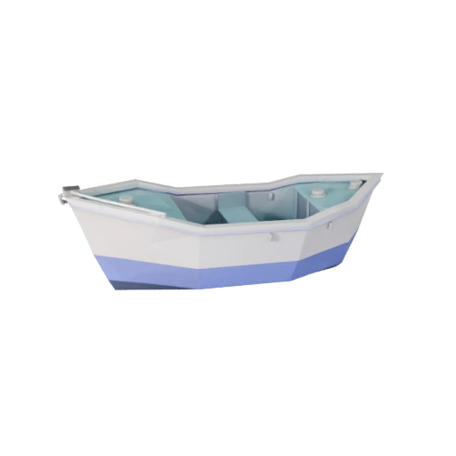 Low Poly Fischerboot 3D Modell für Unity & Unreal Spiele