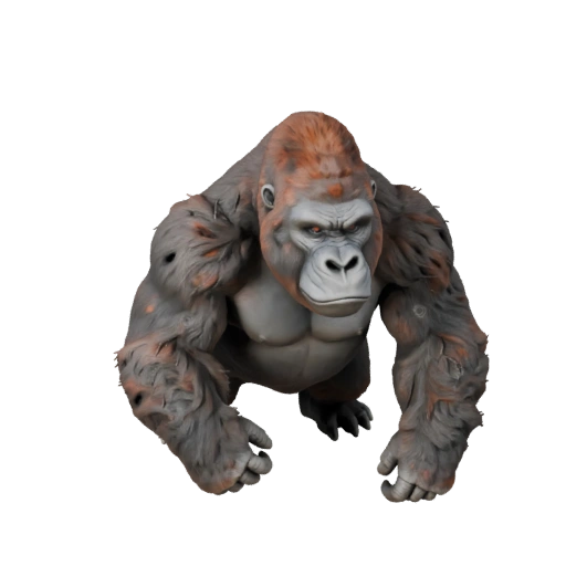 High Poly Gorilla 3D Model - Detailed STL Asset for Printing