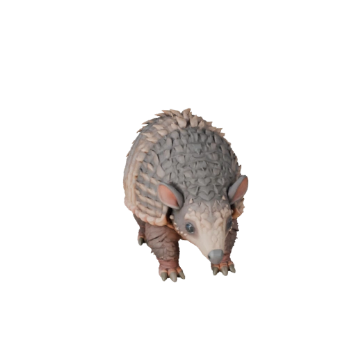 Modelo 3D de Tatu Desenho Animado - Asset Estilizado para Animação | PBR