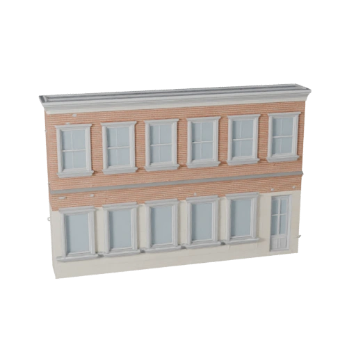 Modular Street Facade Kit 3D Model for Blender - Render Asset