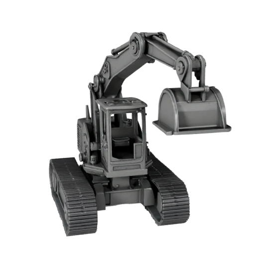 Printable Wheel Loader STL 3D Model for Collectibles &