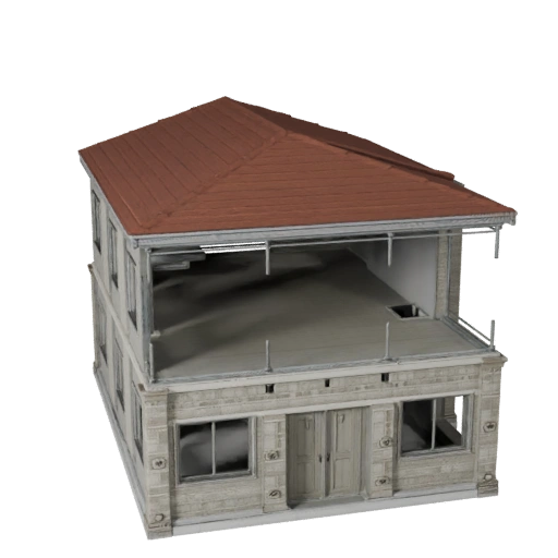 Modulares Dach-Bausatz 3D-Modell für Blender - Render-Asset