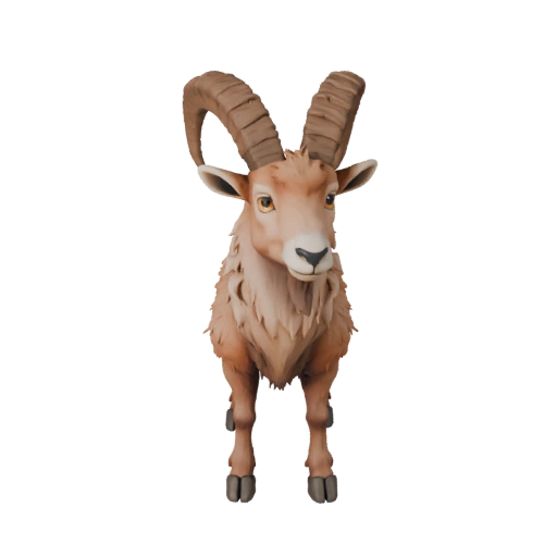 Cartoon Ibex 3D Model - Stylized Asset for Animation | Royalty-Free