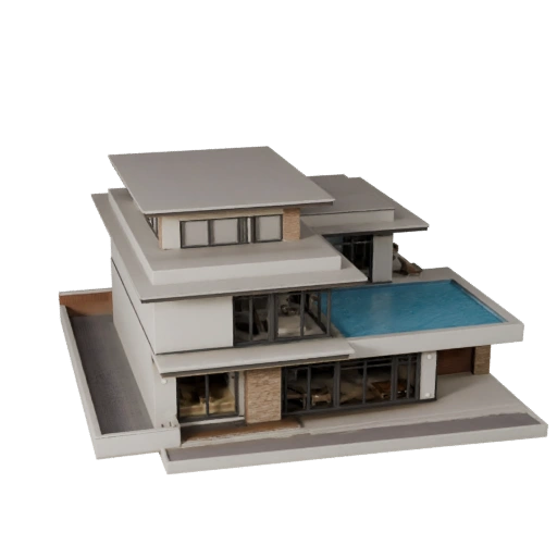 Luxury Villa 3D Model - Realistic Archviz Asset for Architecture