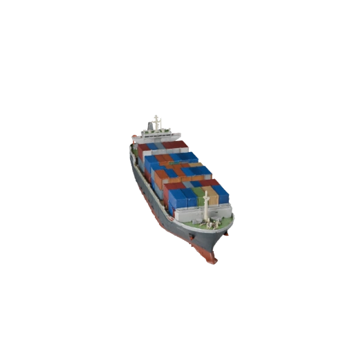 Container Ship 3D Model for Blender & Games - PBR Asset