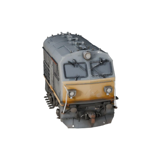 High Poly Diesel Locomotive 3D Model for Studio Renders